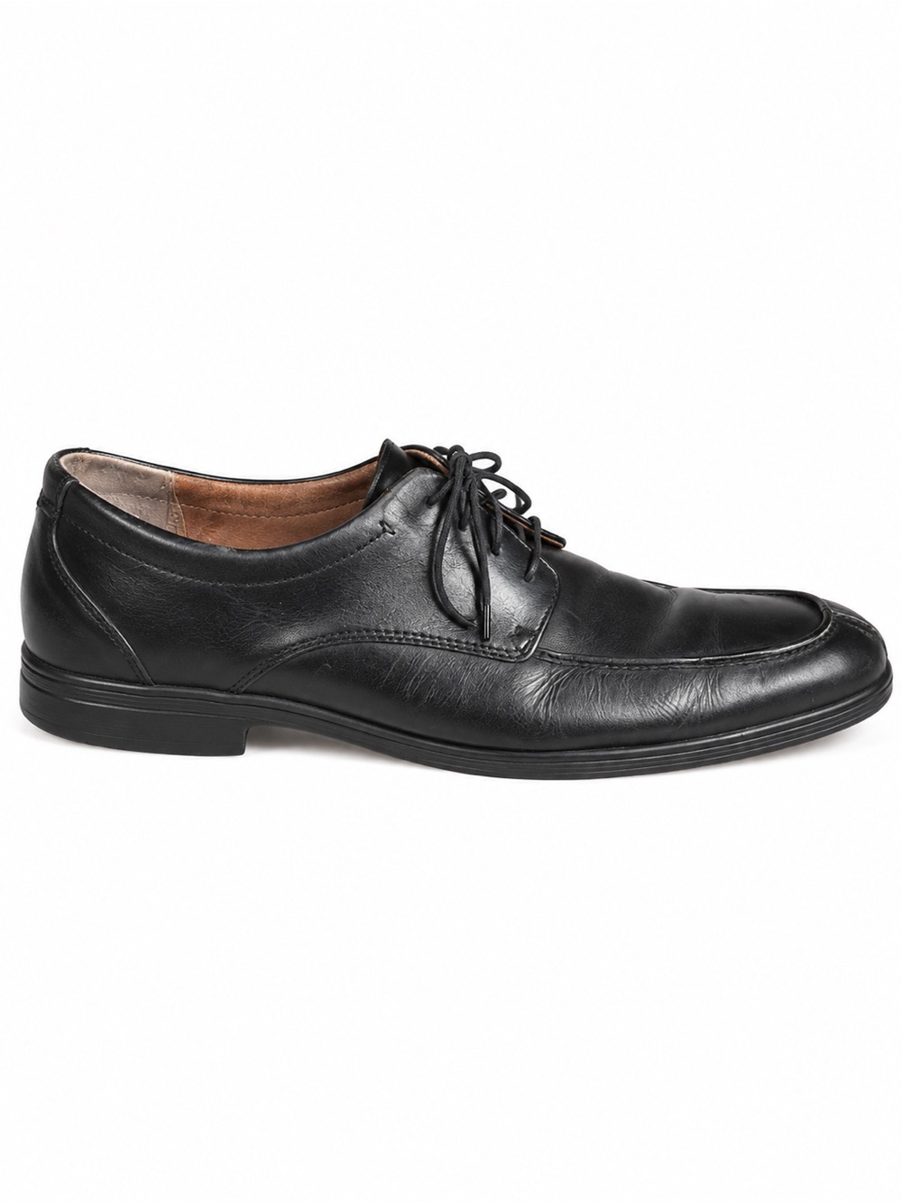 Bostonian Black Leather Lace-Up Moc Toe Shoes Size 13